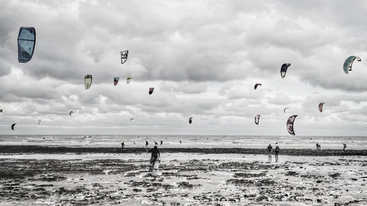 Kitesurfing charity downwinder